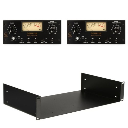 Golden Age Project Comp-2A Vintage Style Compressor/Leveler (Pair) with Rackmount Kit