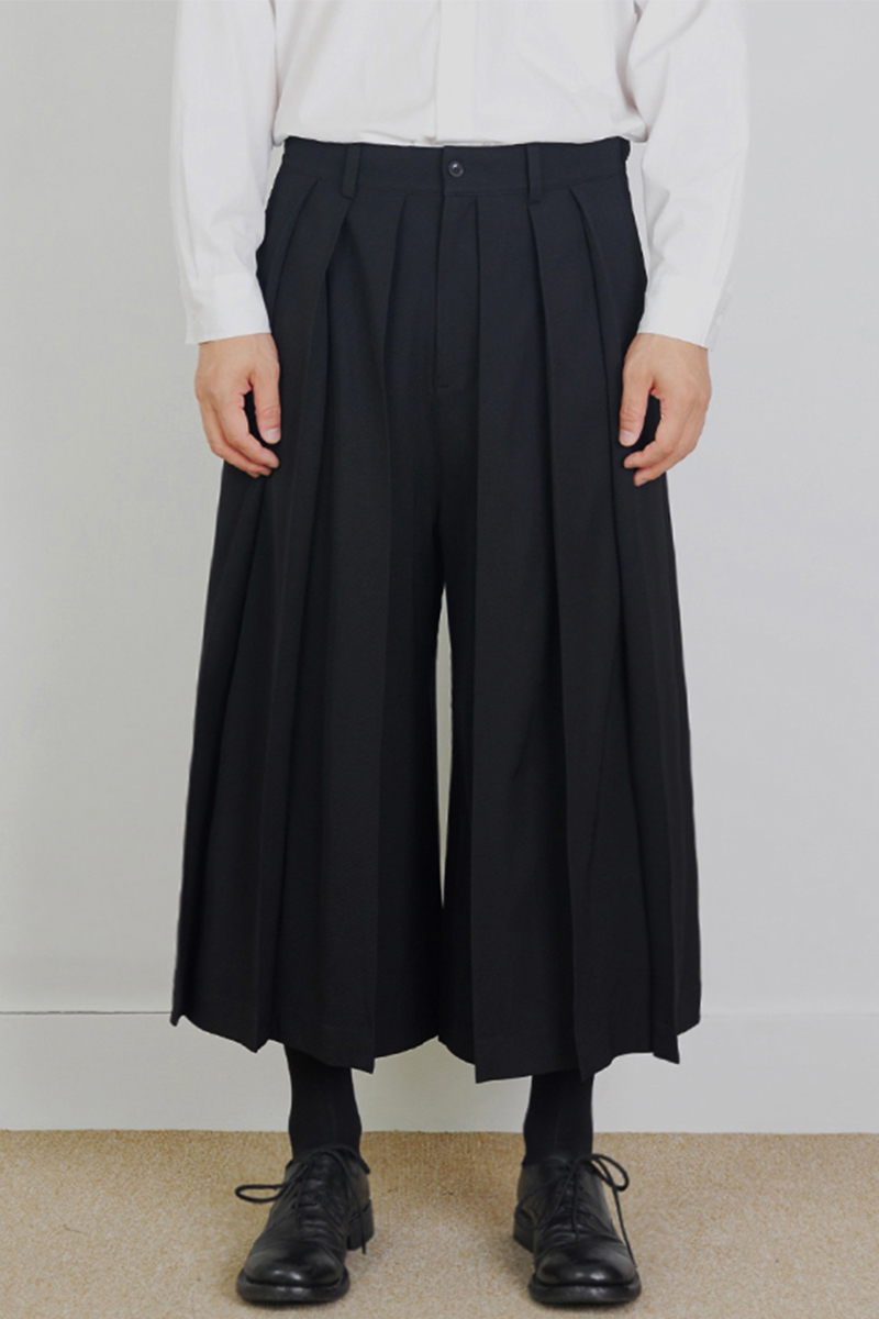 5TH REORDER] HBK-PANTS 001. (WOOL GABARDINE HAKAMA PANTS T1) | 한