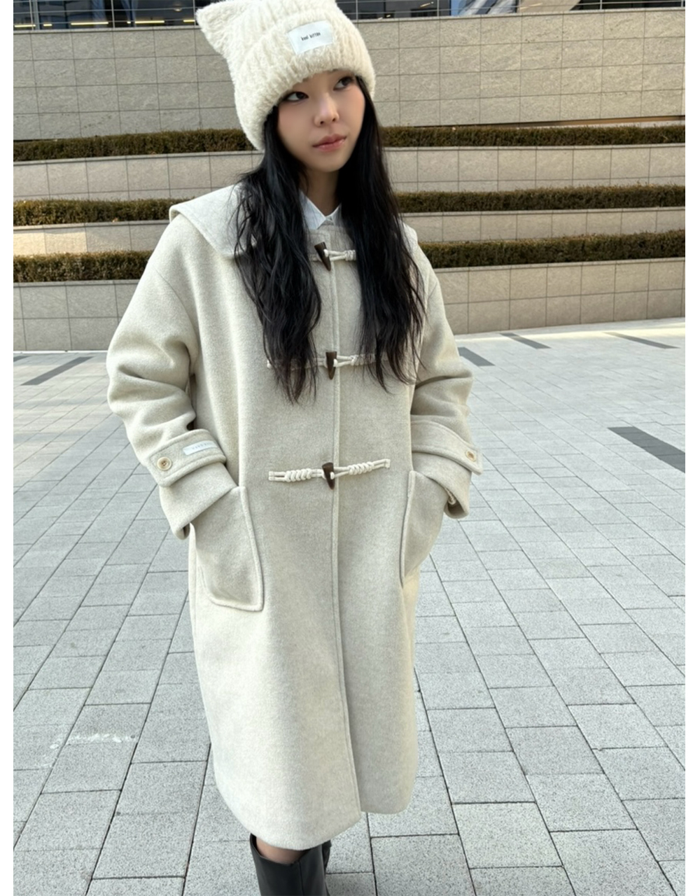 Collar Duffle Long Coat 상세 이미지 4