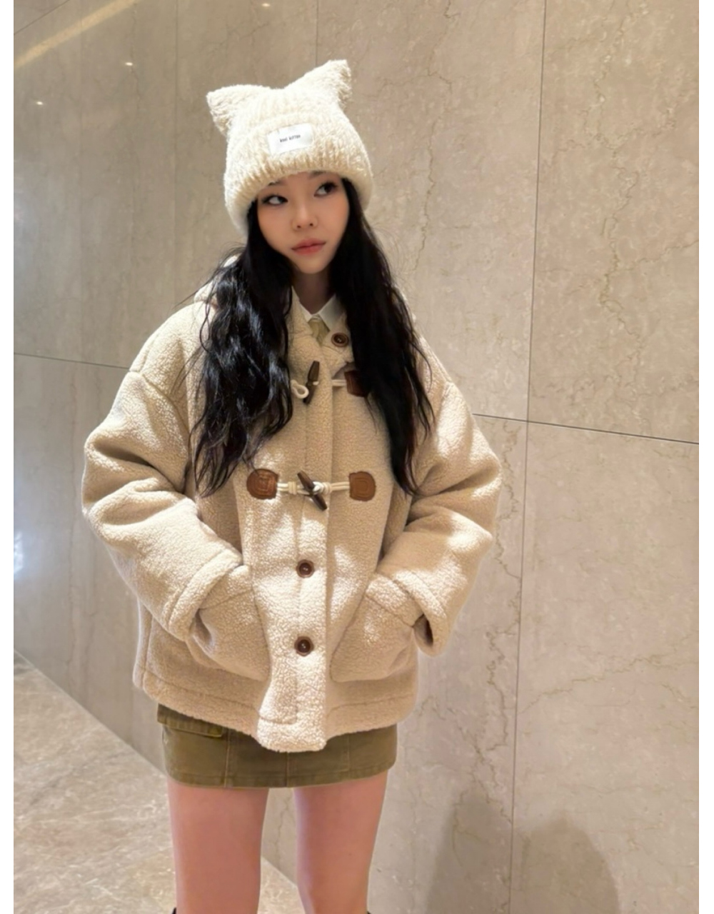 Button Fleece Duffle Coat 상세 이미지 5