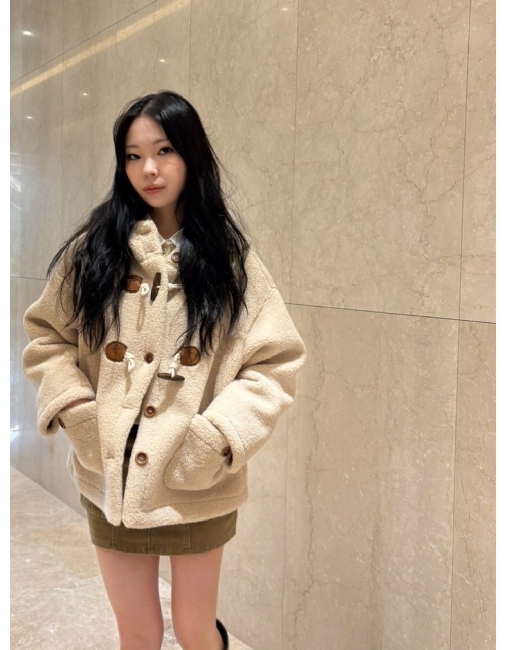 Button Fleece Duffle Coat 상세 이미지 4