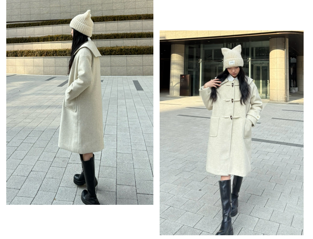 Collar Duffle Long Coat 상세 이미지 9