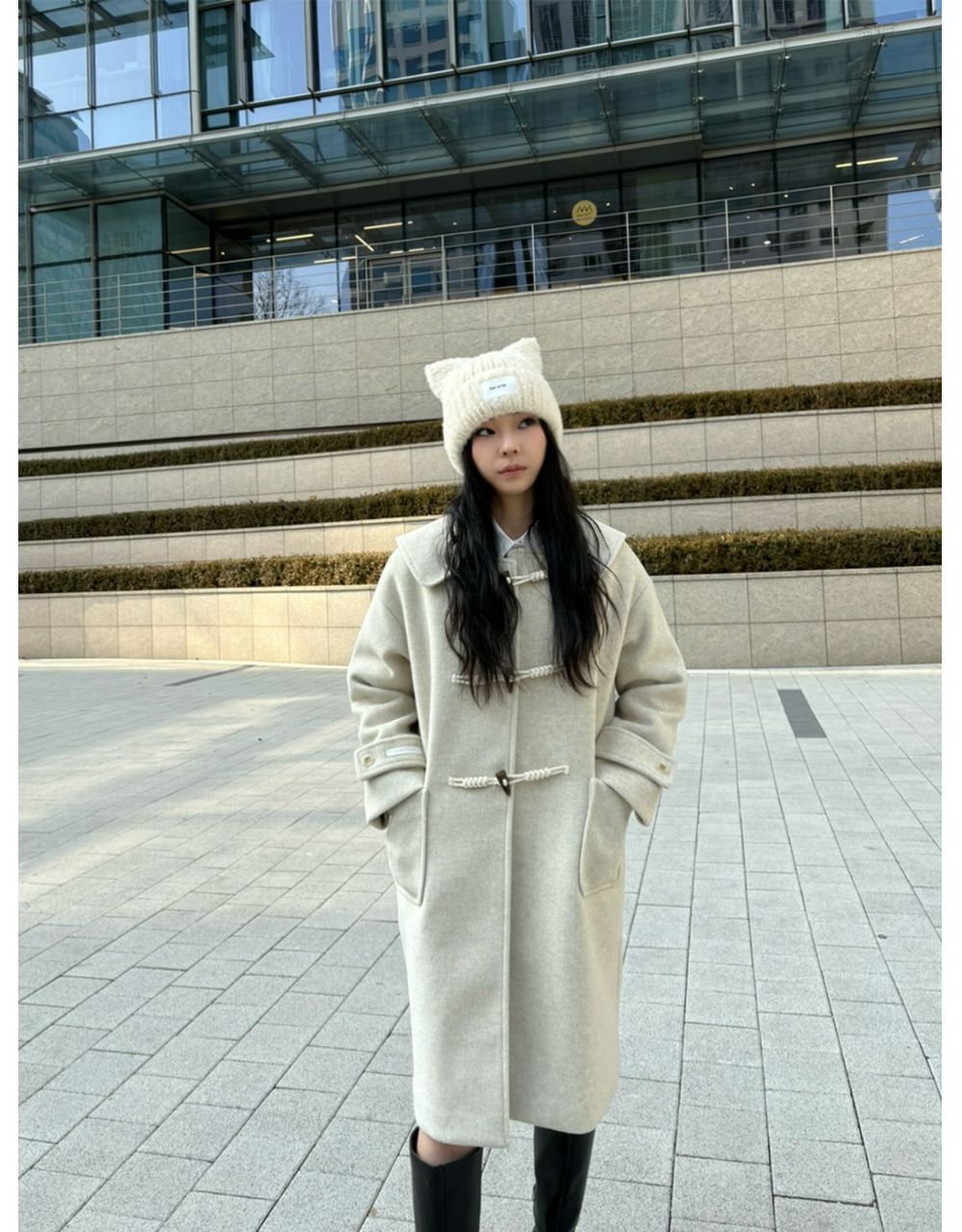 Collar Duffle Long Coat 상세 이미지 5