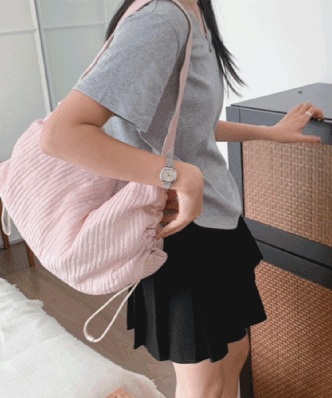 웨이비 에코백 실크 숄더백