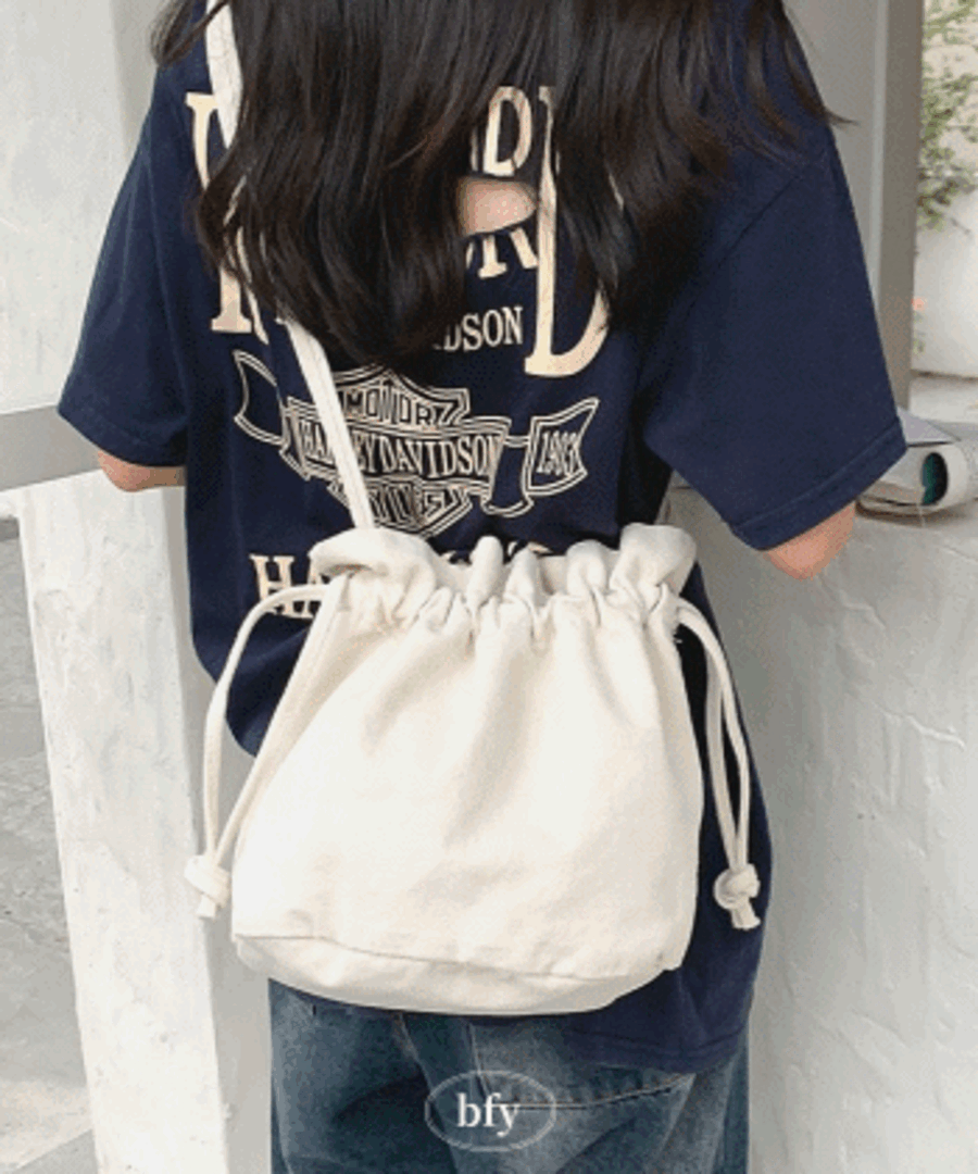 아콩백 캔버스 미니 복조리 에코백