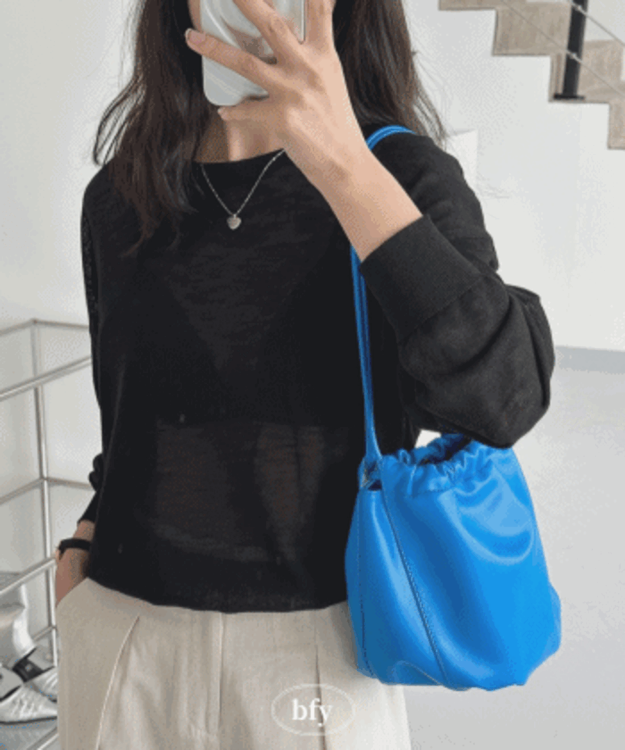 쥬비백 jubi bag 미니 비건 가죽 복조리백