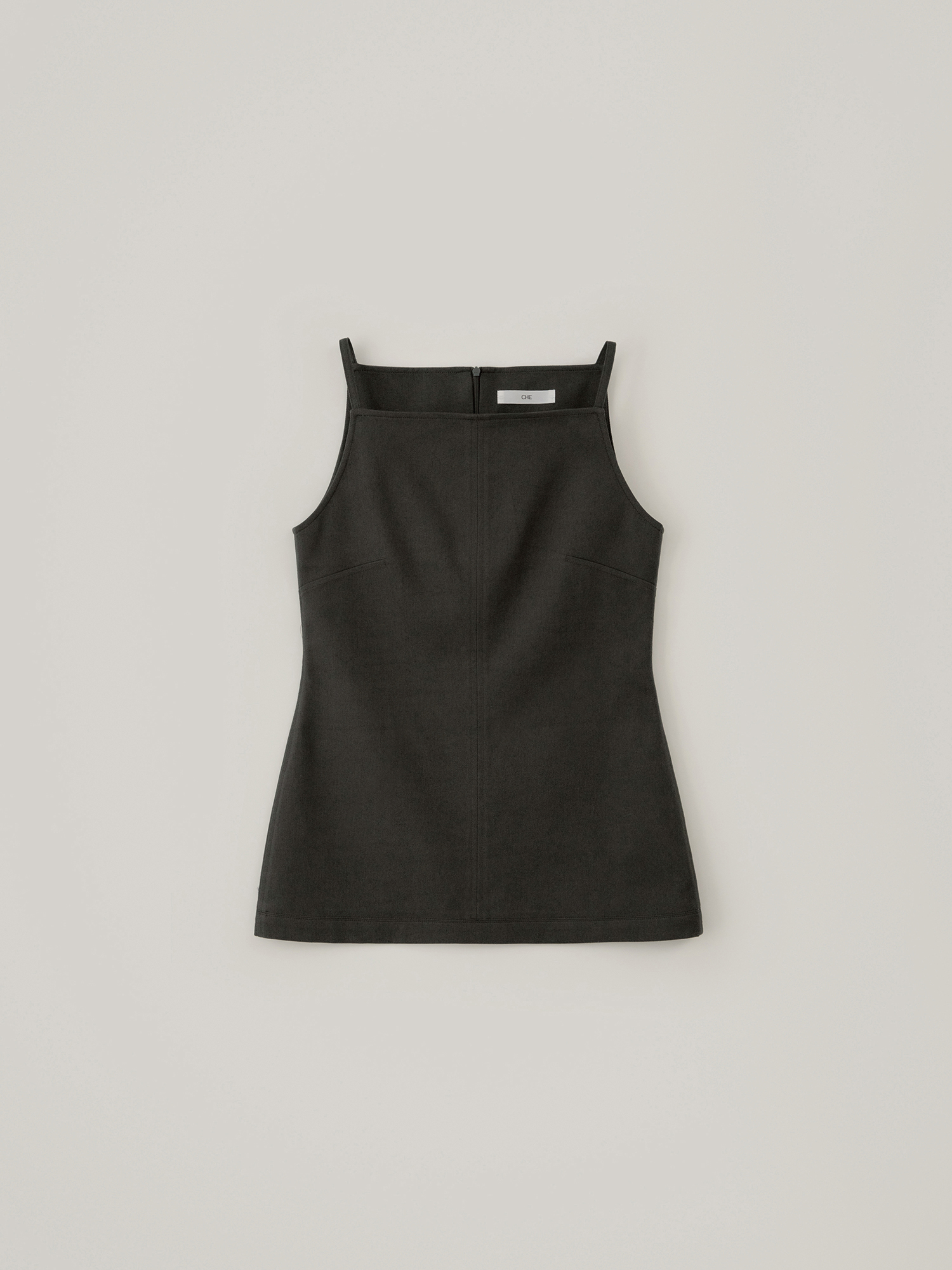 Linen Sleeveless Blouse - Dark Brown | CHE-SEOUL