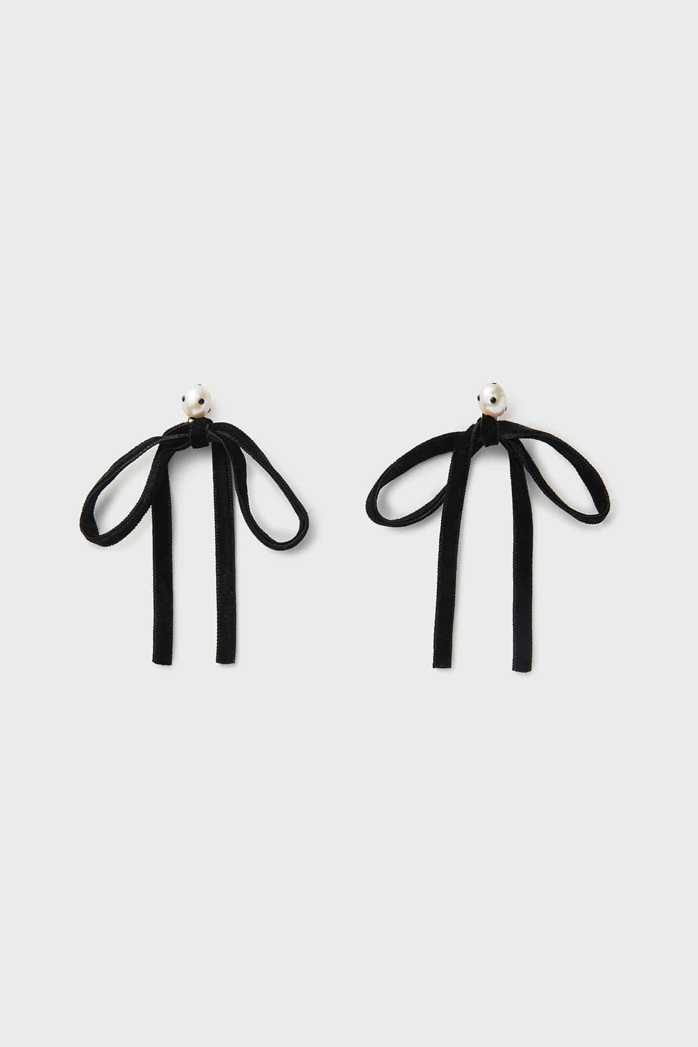 Ashore Bow Drop Earrings, Black