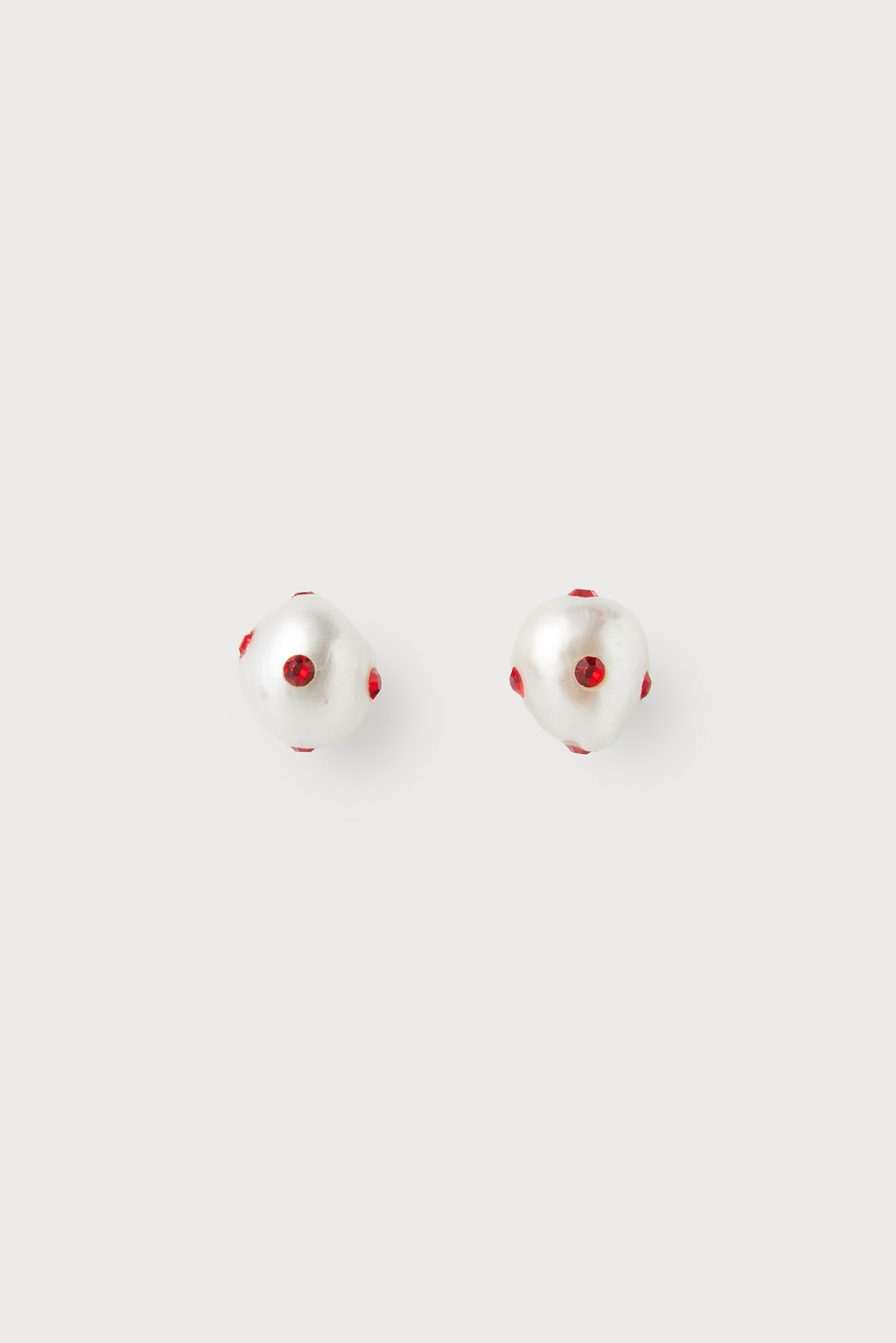 Irregular Polkadots Earrings, Red
