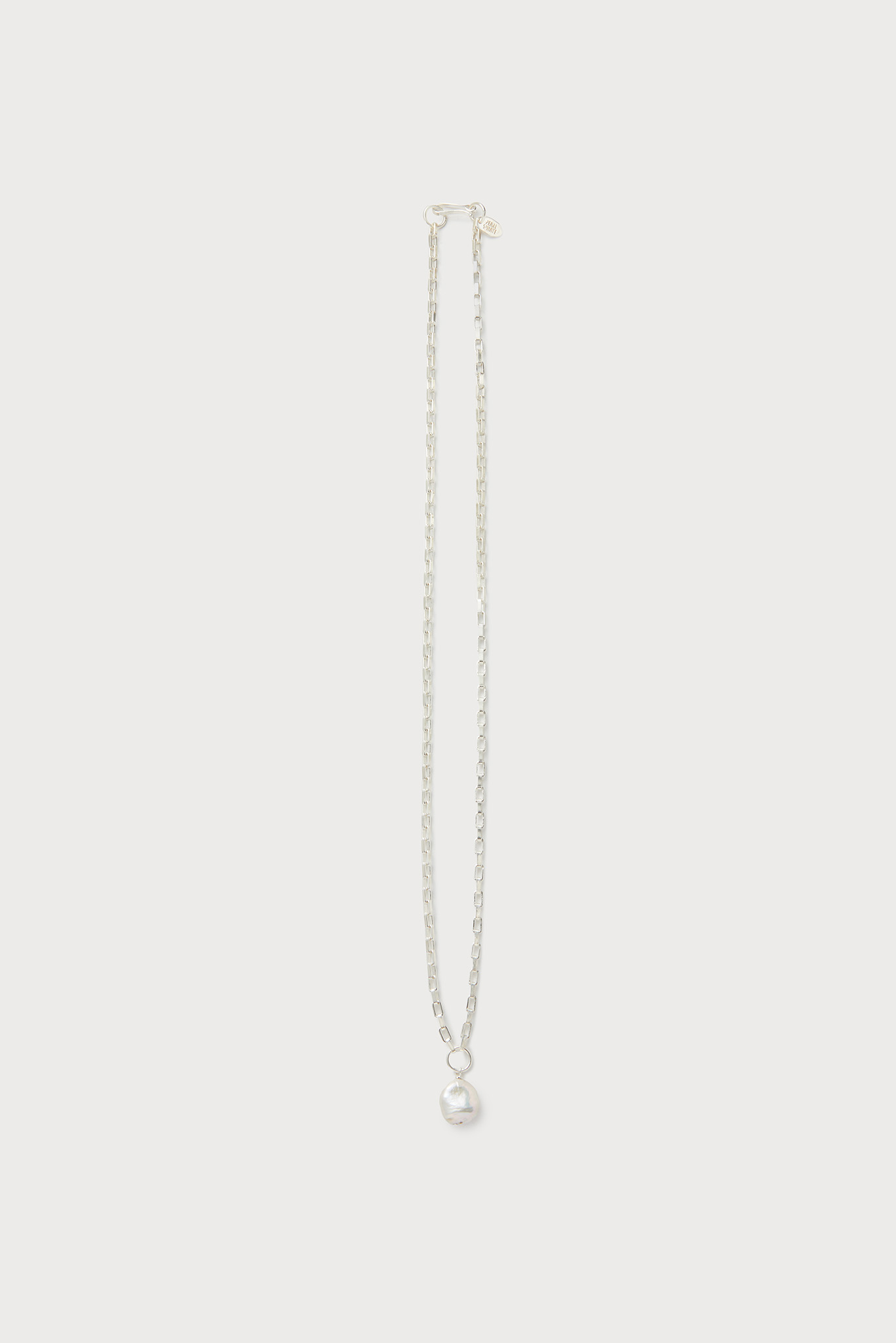 Irregular Pearl Box Chain Necklace