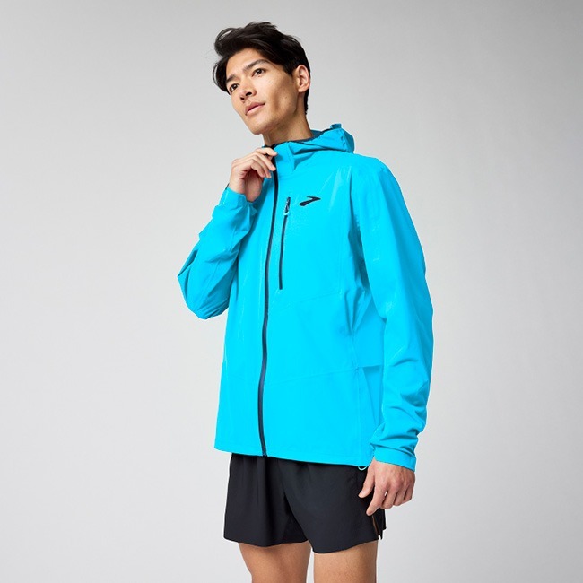 [GLOBAL] 남성 HIGHPOINT WATERPROOF JACKET 2.0아토믹 블루 - Brooksrunning