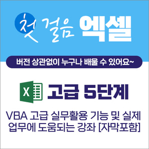 엑셀 VBA 고급 실무  사용방법 5