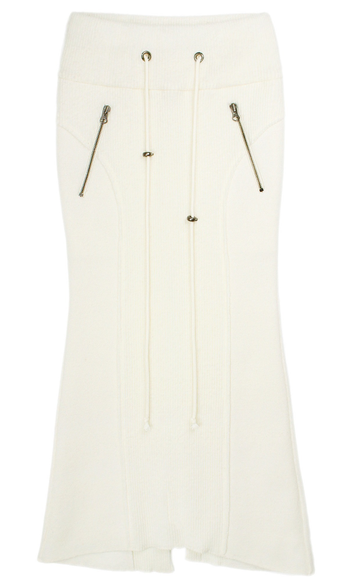【BONNAE】Women Wool Skirt Ivory Wool skirt (Ivory) - bonnae