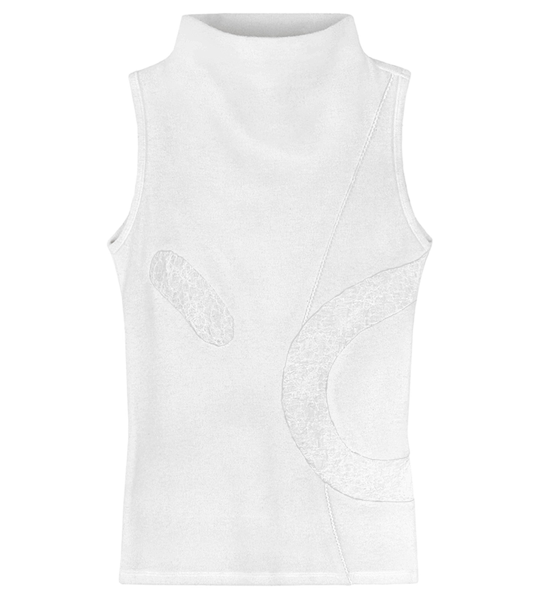 Spiral sleeveless top (White) - bonnae