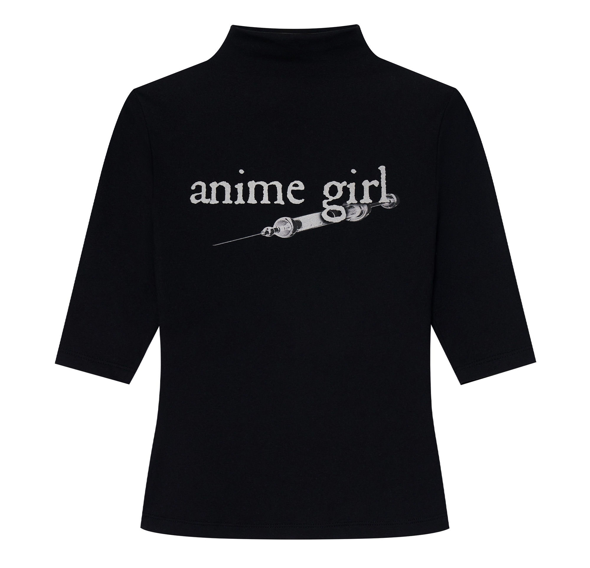 トップス BONNAE Anime Mock Neck Top Anime mock neck top (Black) | bonnae