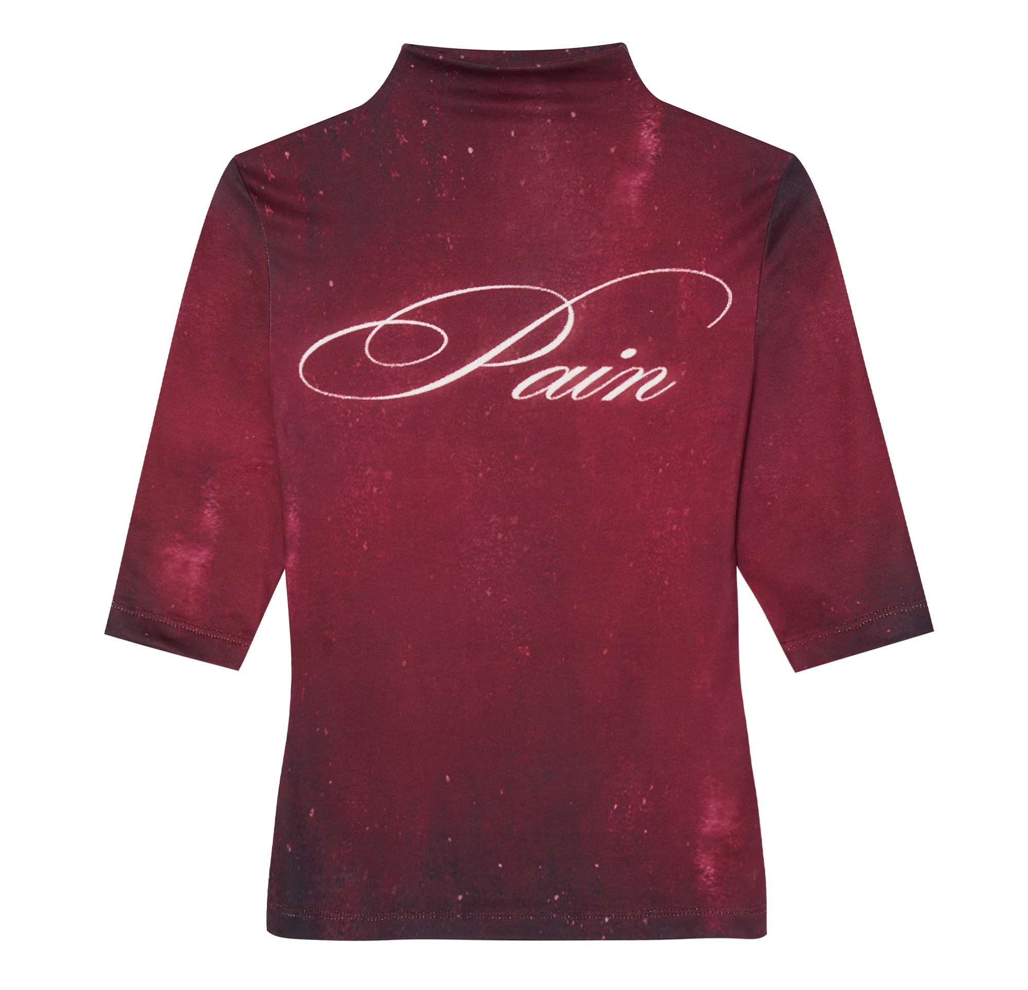 Pain mock neck top (Red) | bonnae