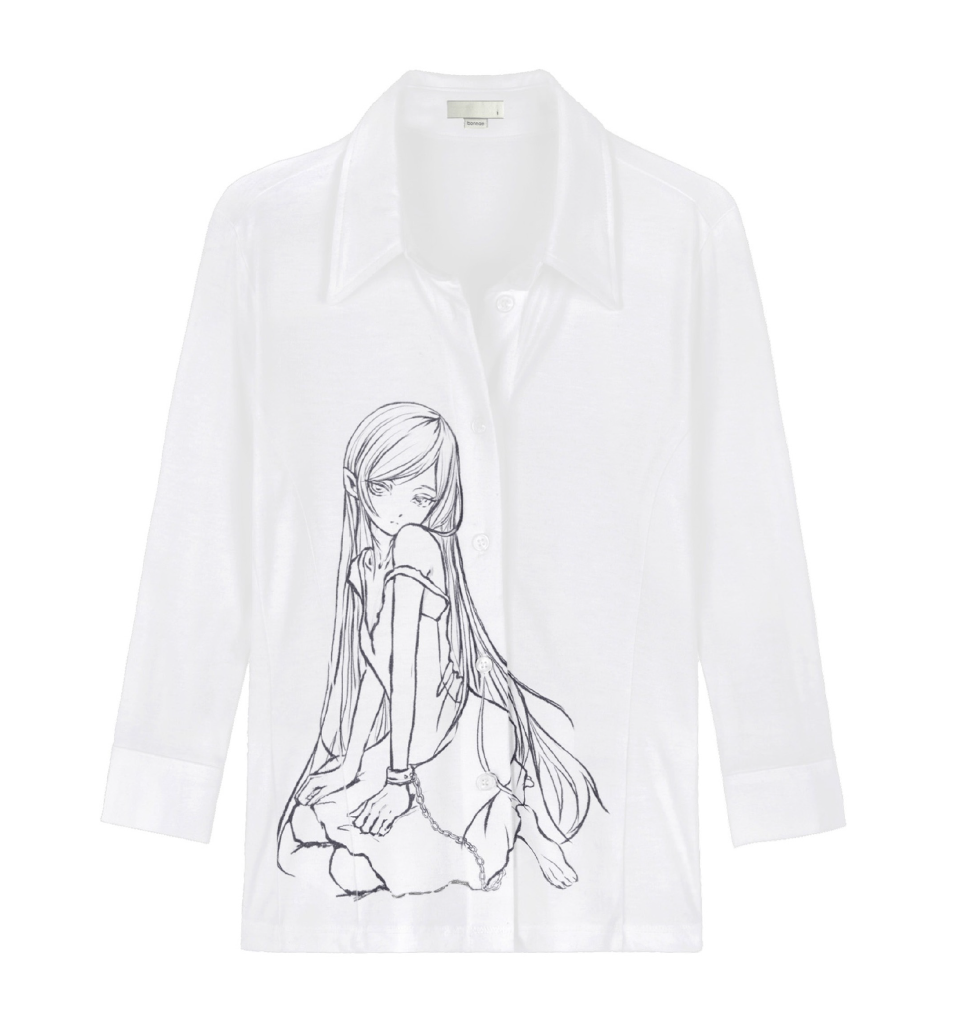 bonnae three-quarter sleeve shirt サイズ2 Three-quarter sleeve shirt (White) - bonnae