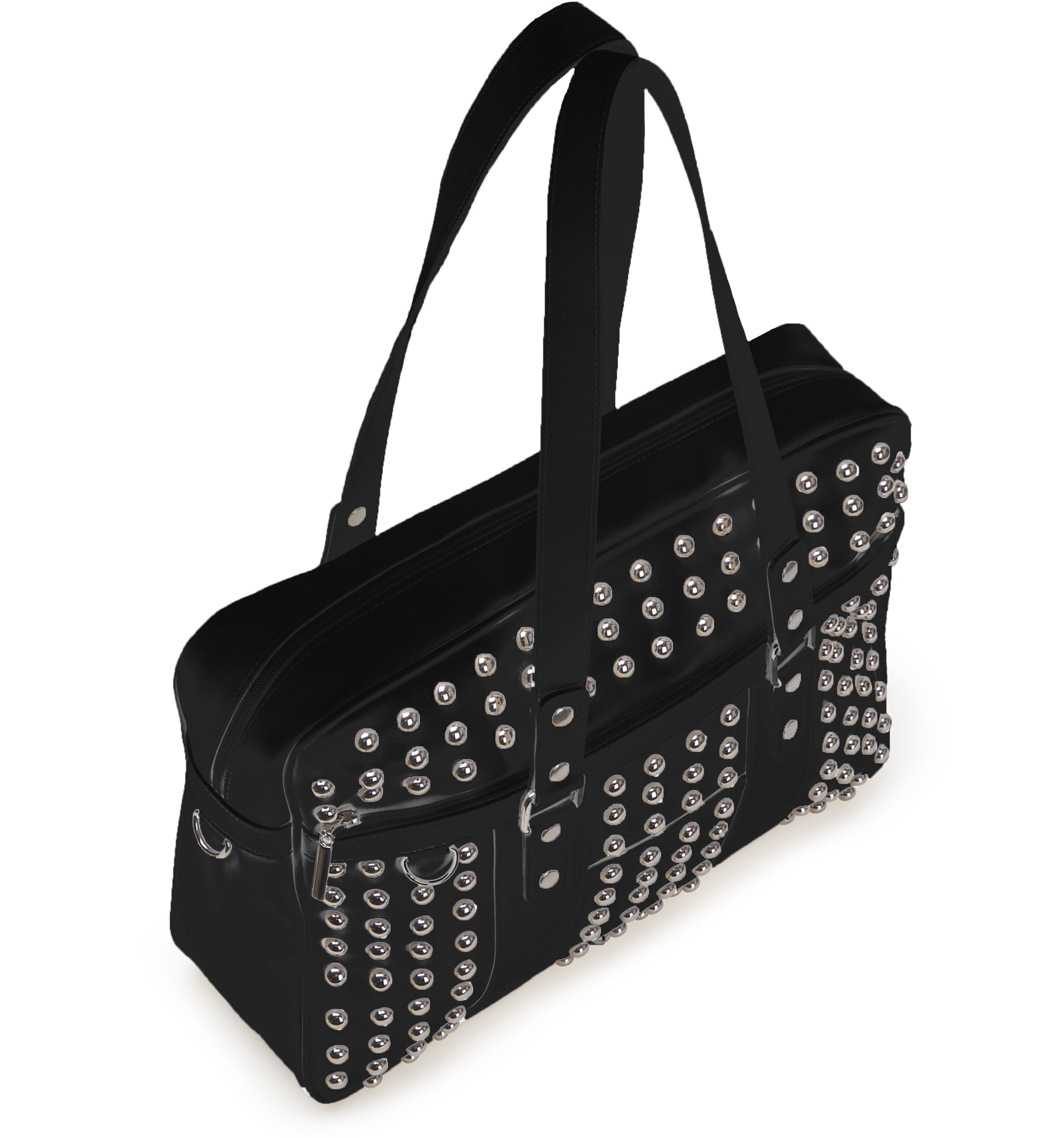 Studded school bag (Black) - bonnae