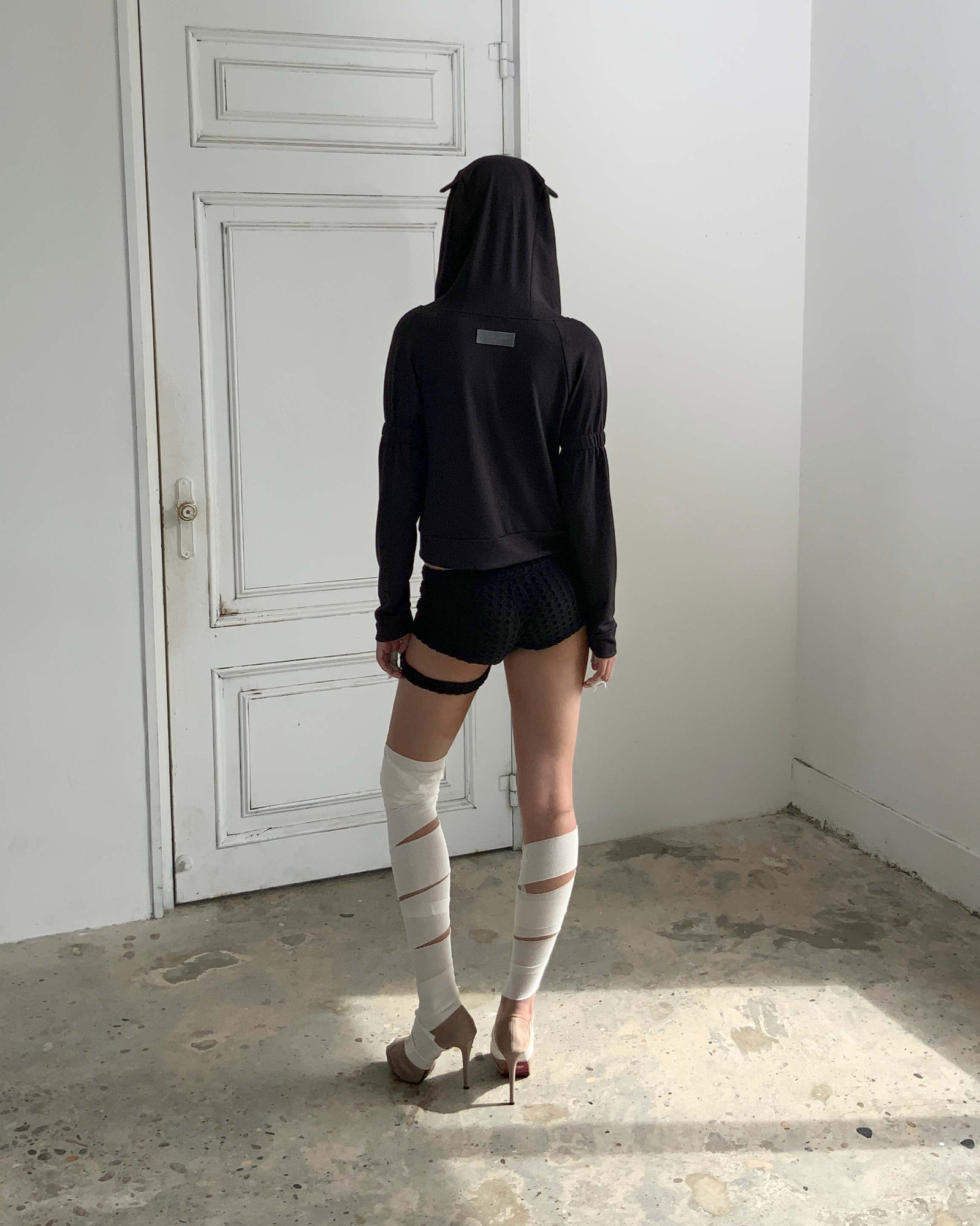 (サイズ1) bonnae strap micro shorts (Black) Strap micro shorts (Black) | bonnae