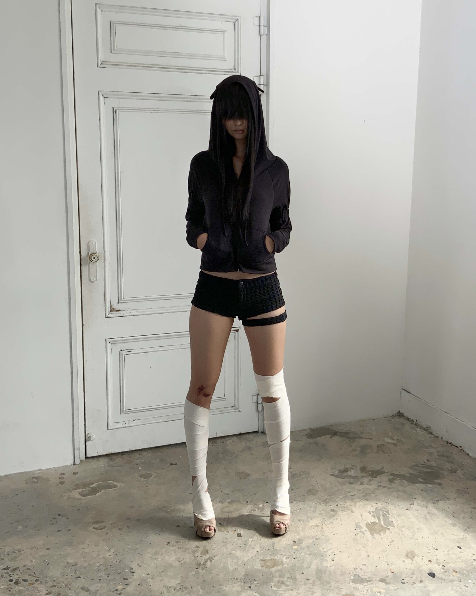 (サイズ1) bonnae strap micro shorts (Black) Strap micro shorts (Black) | bonnae