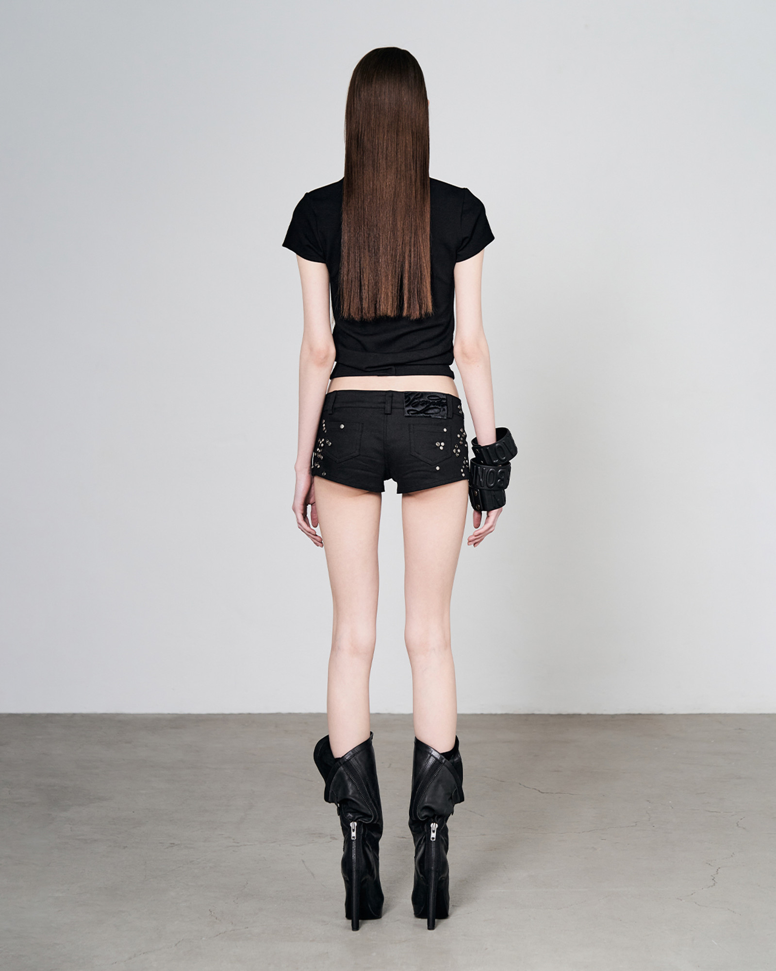 Studded shorts (Black) - bonnae