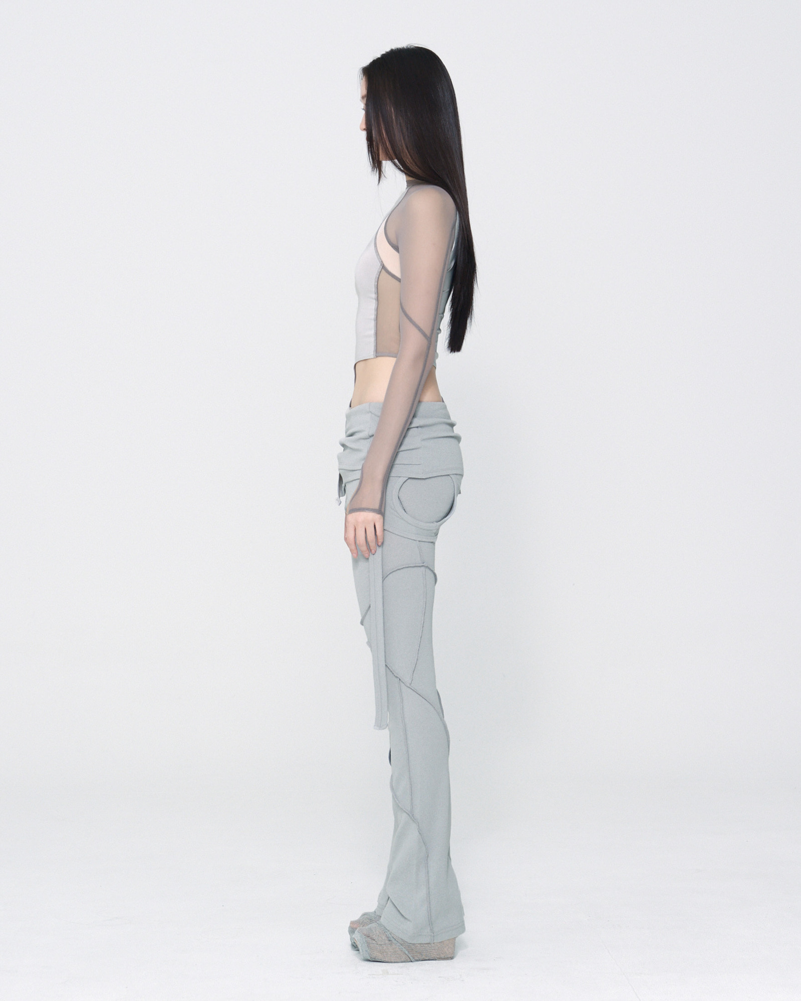 【BONNAE】Women Layered Skirt 3Colors Layered skirt (Gray) - bonnae