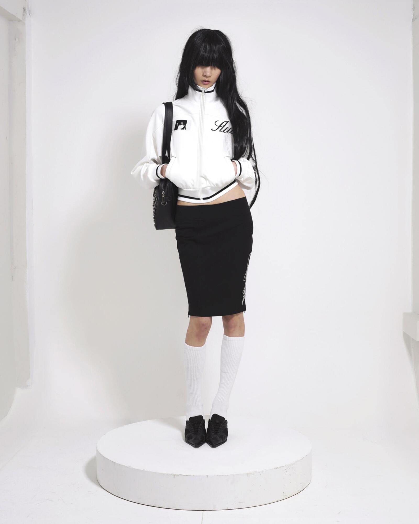 Patch track jacket (White) - bonnae