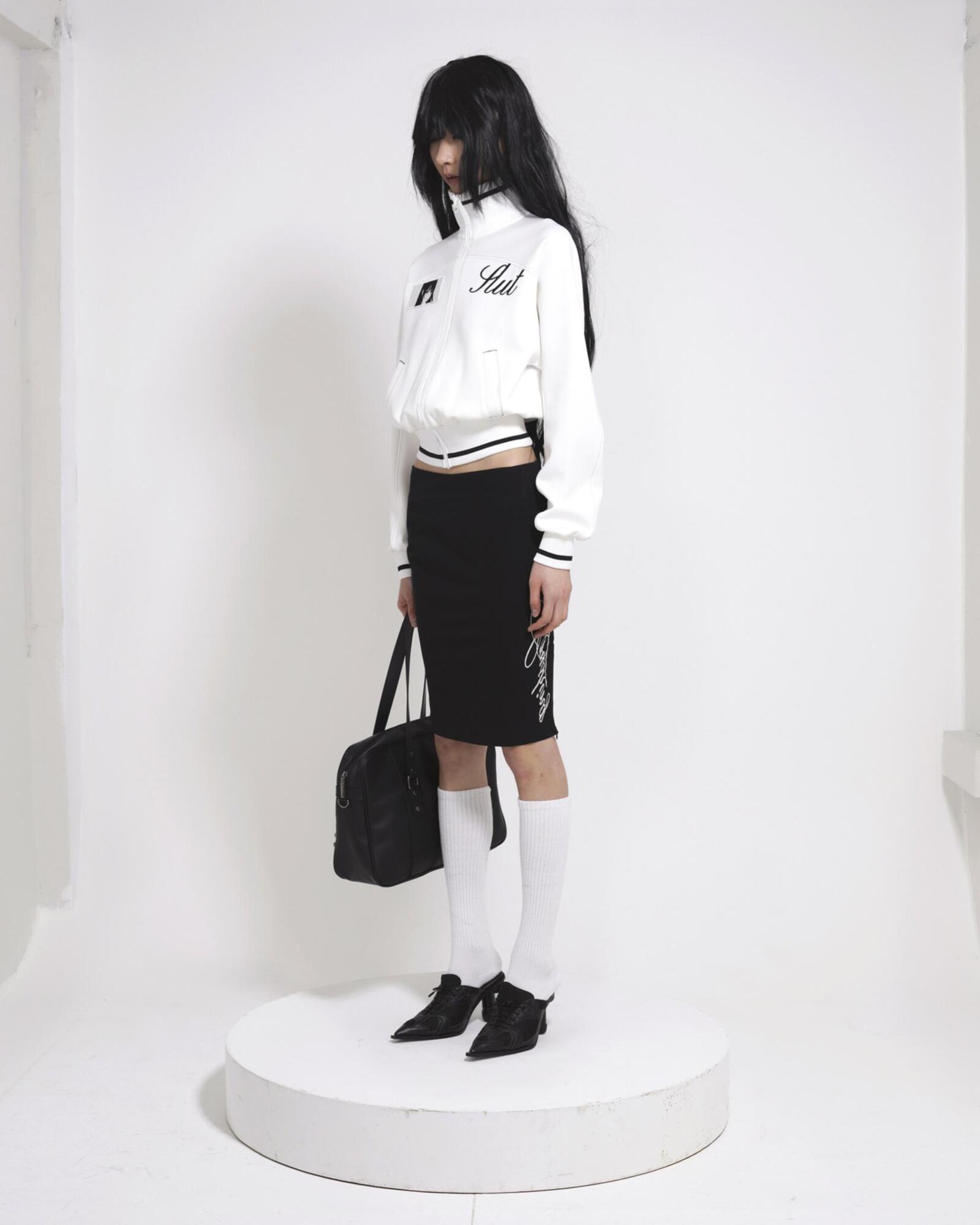 Patch track jacket (White) - bonnae