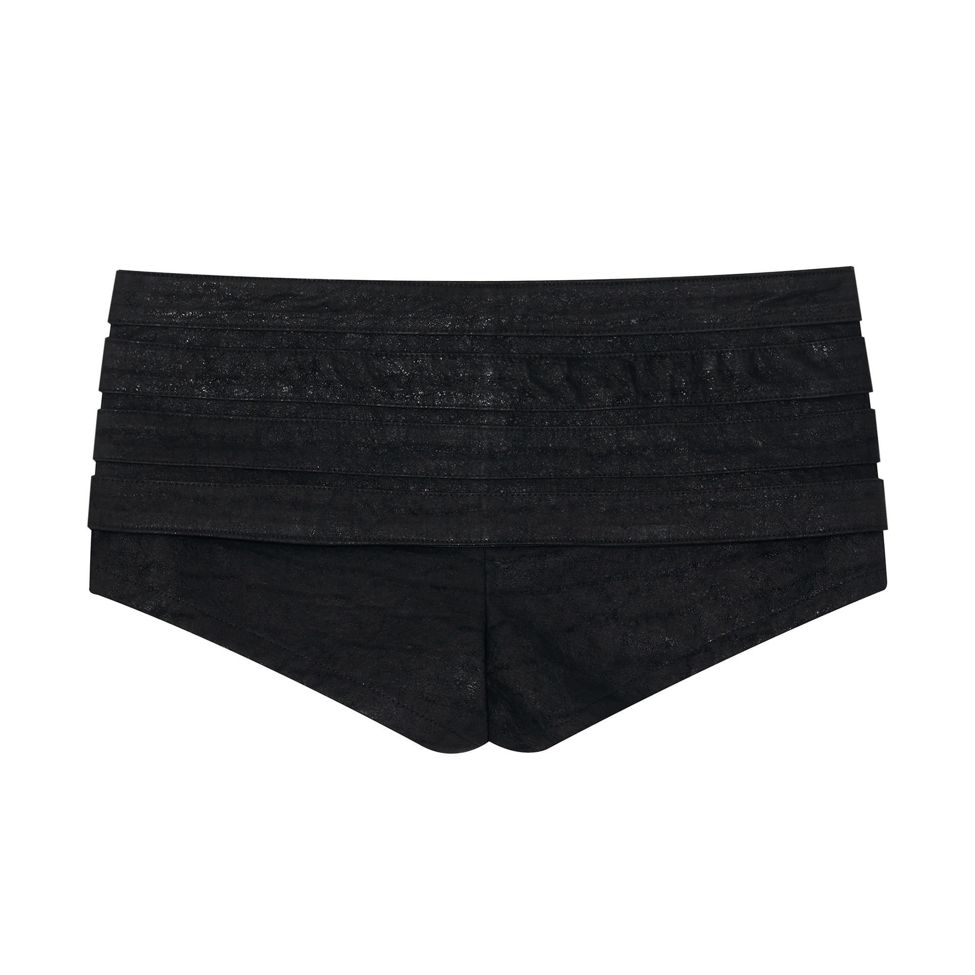 Belted micro shorts (Black) | bonnae
