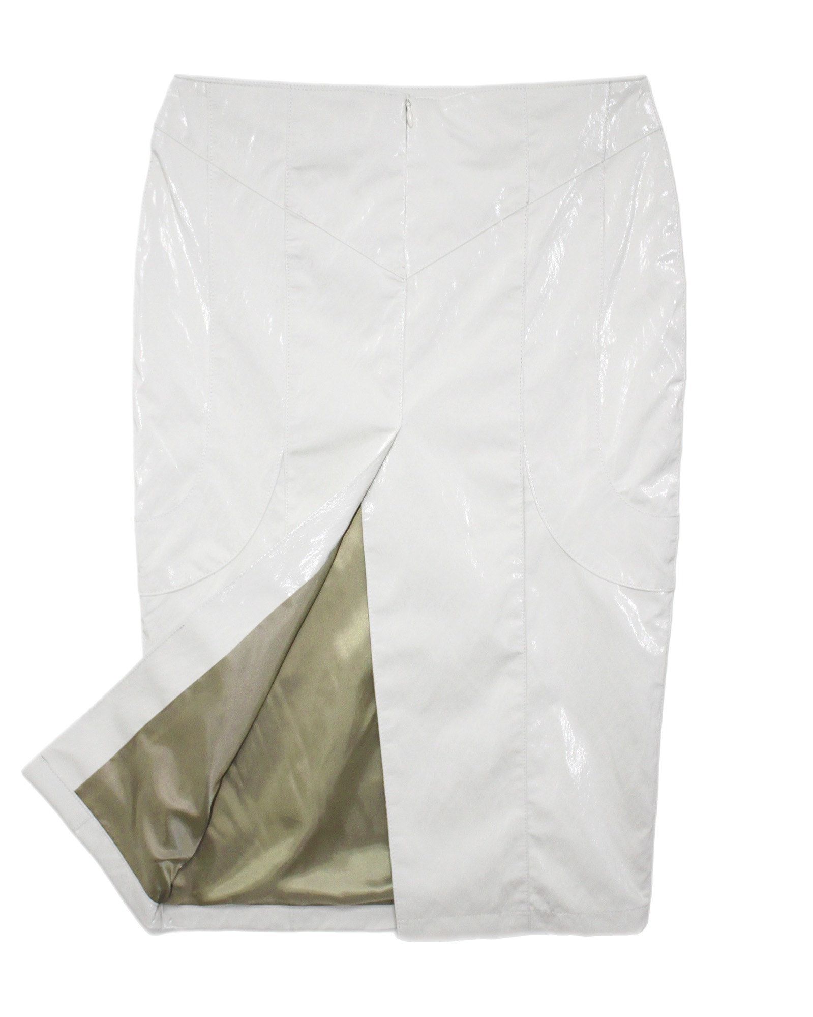 back slit long skirt