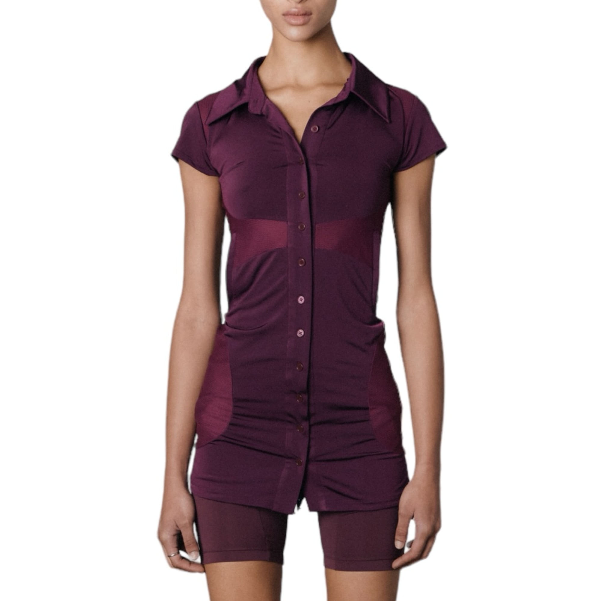 mesh mini dress (purple)