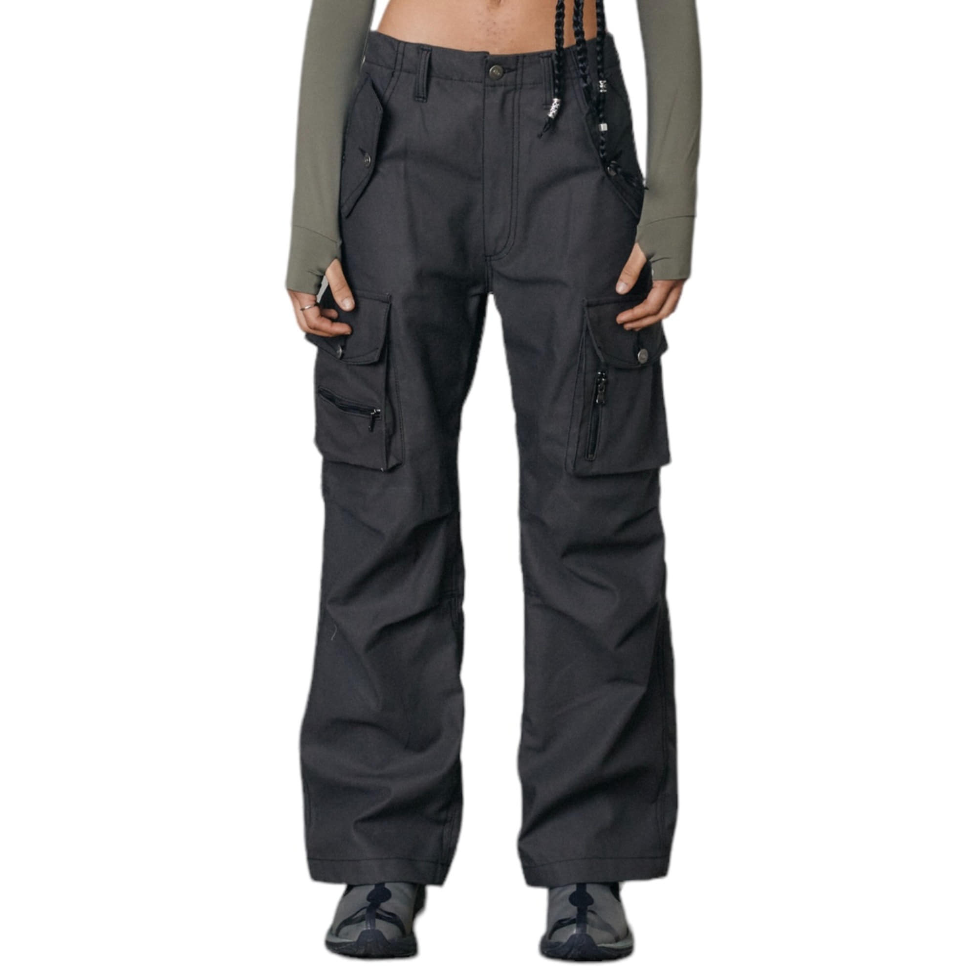 denim work pants (gray)