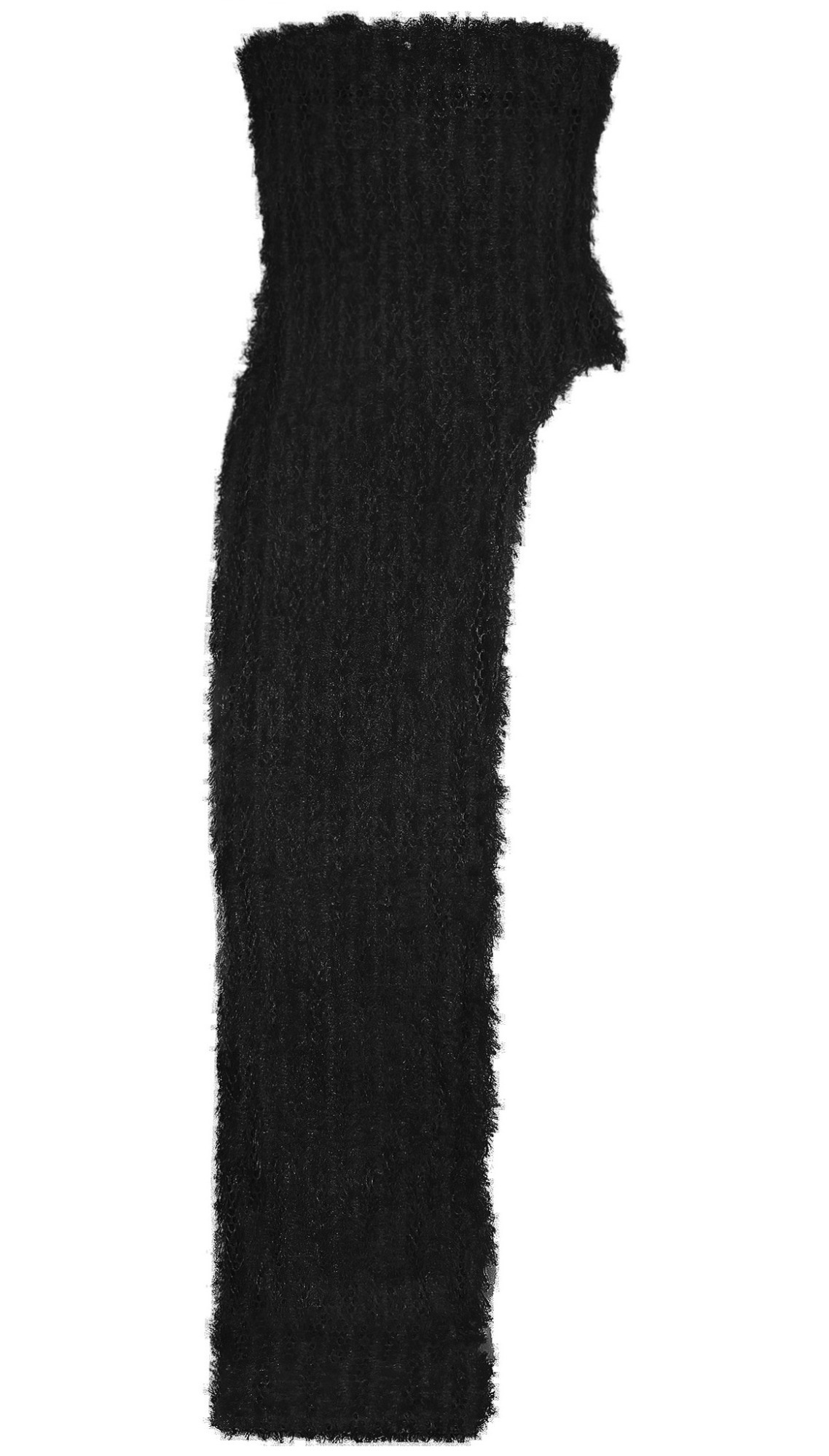 Fur maxi dress (Black)