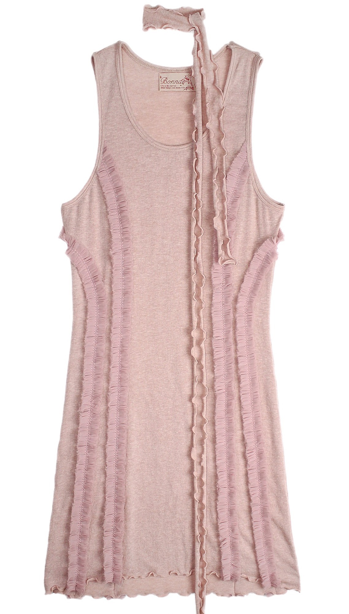 Frill lace dress (Pink)