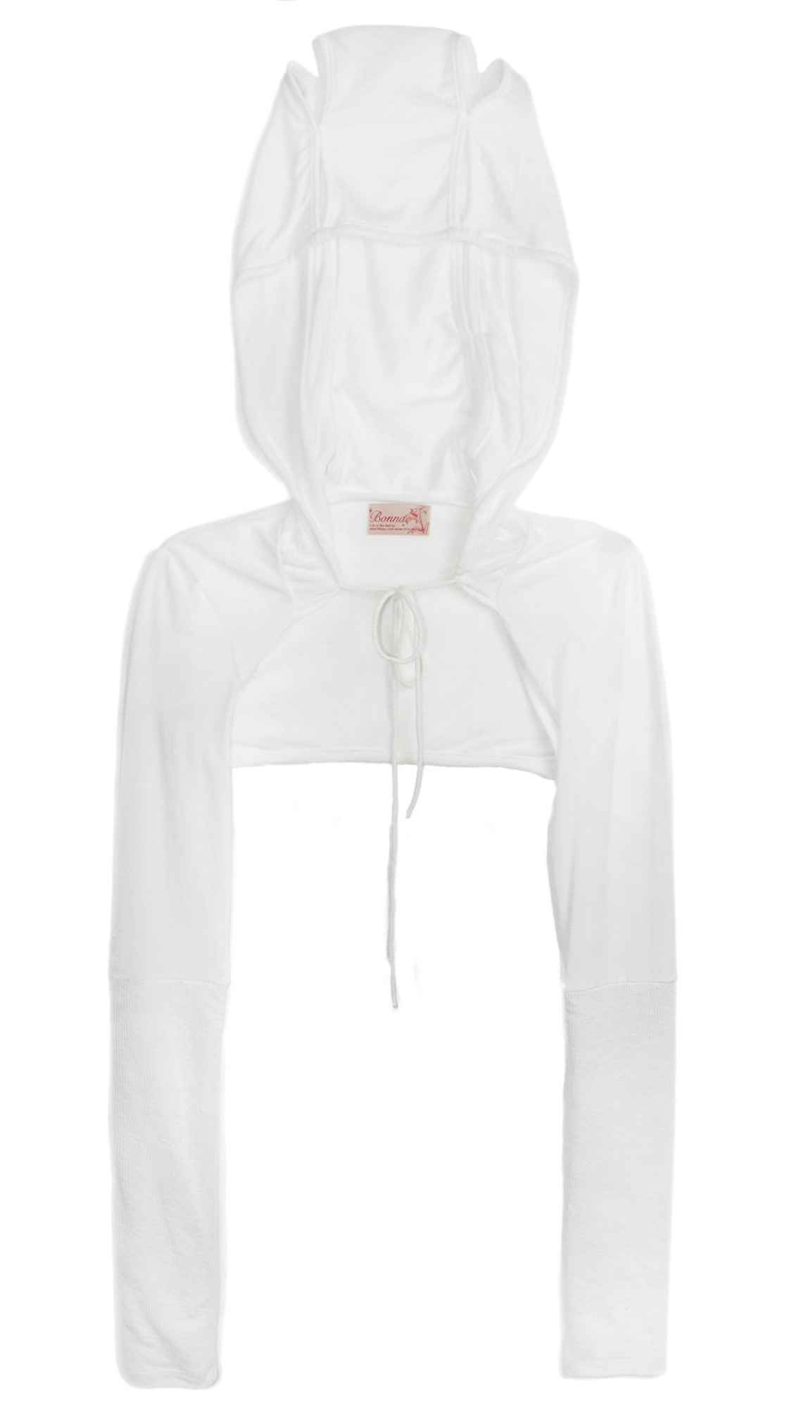 Antler hoodie bolero (White)