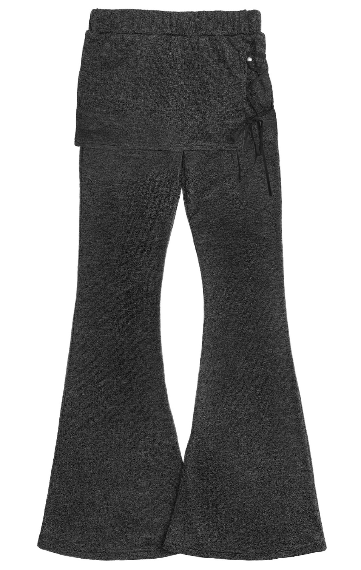 String flared pants (Black)