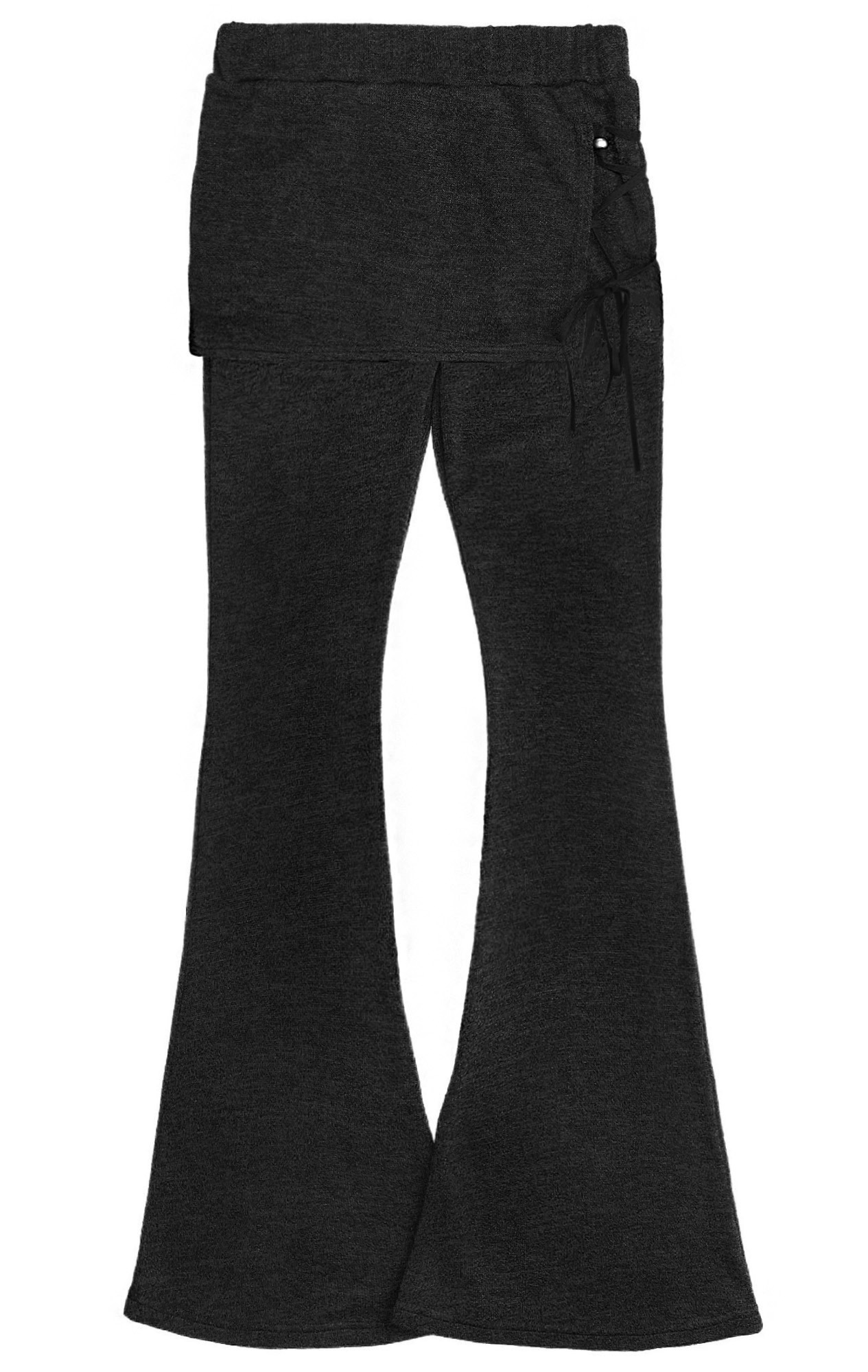 String flared pants (Black)