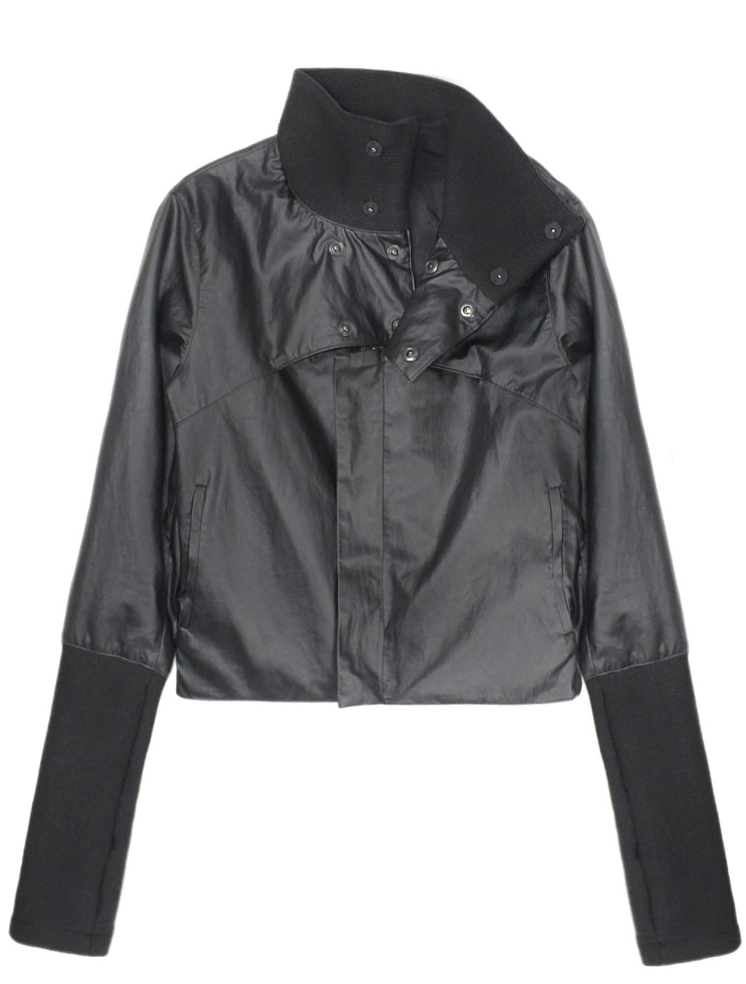 Crack leather jacket (Black)