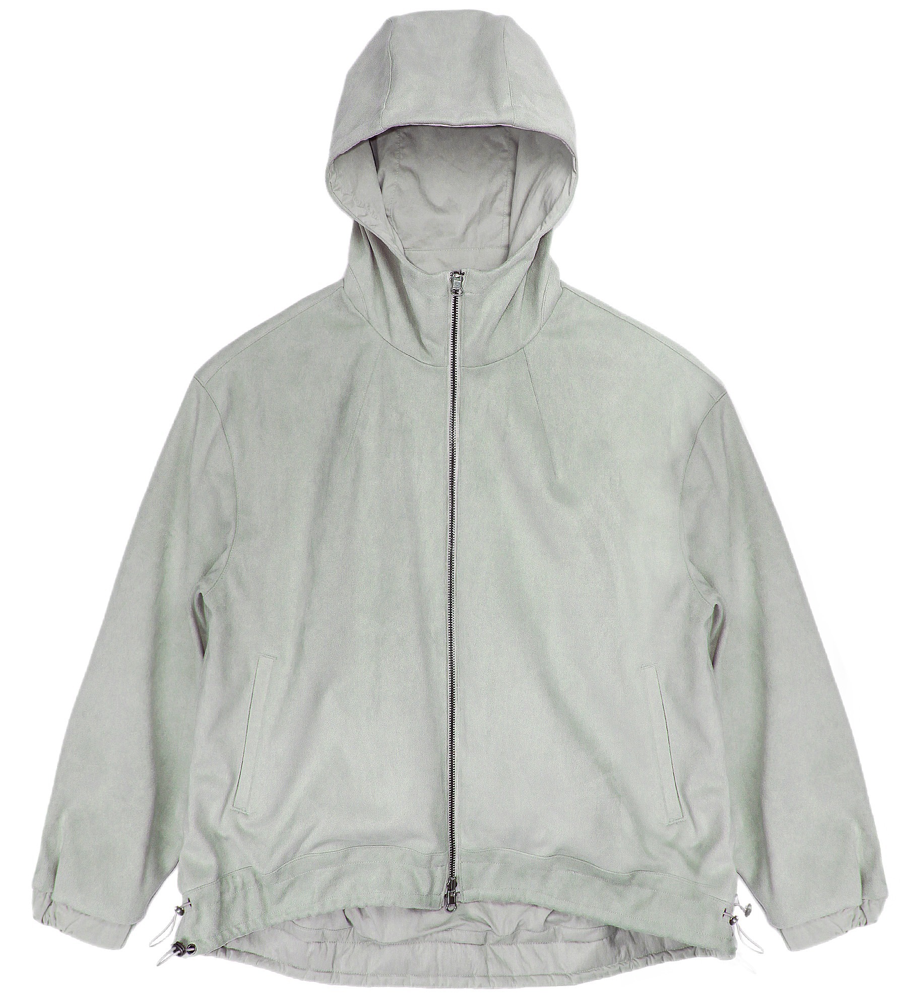 Suede reversible jacket (Light gray)