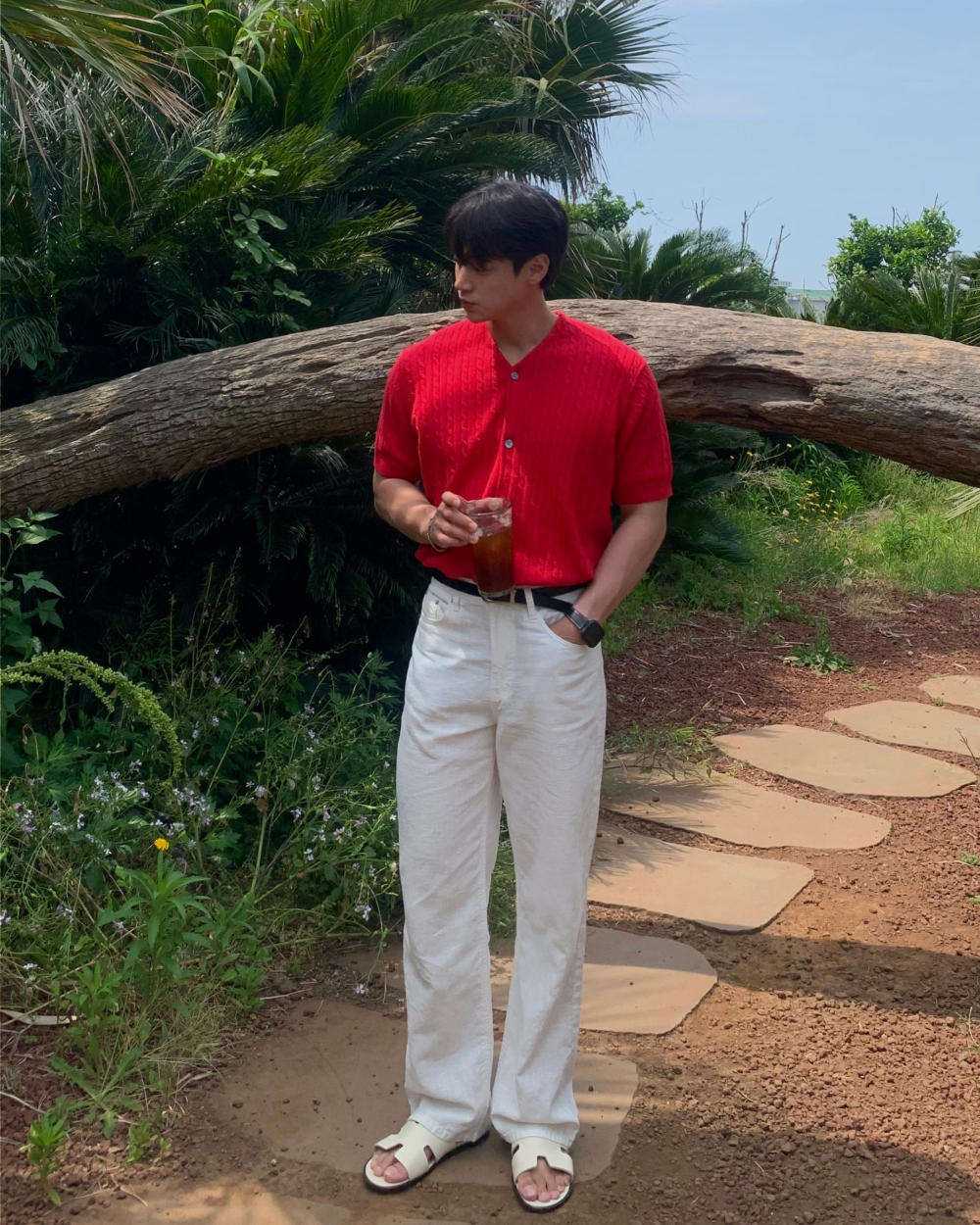 카디건 모델 착용 이미지-S1L49