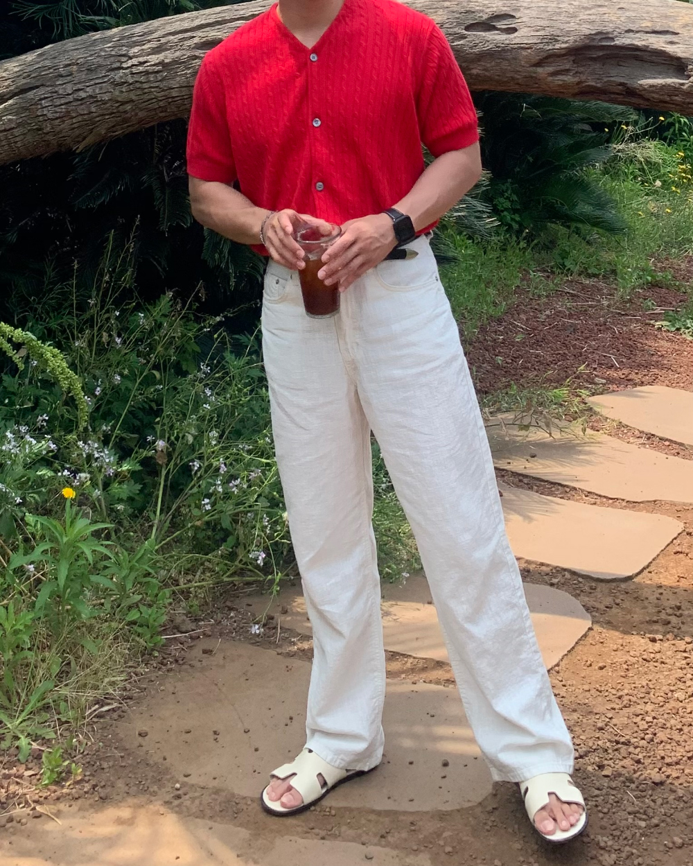 카디건 모델 착용 이미지-S1L74