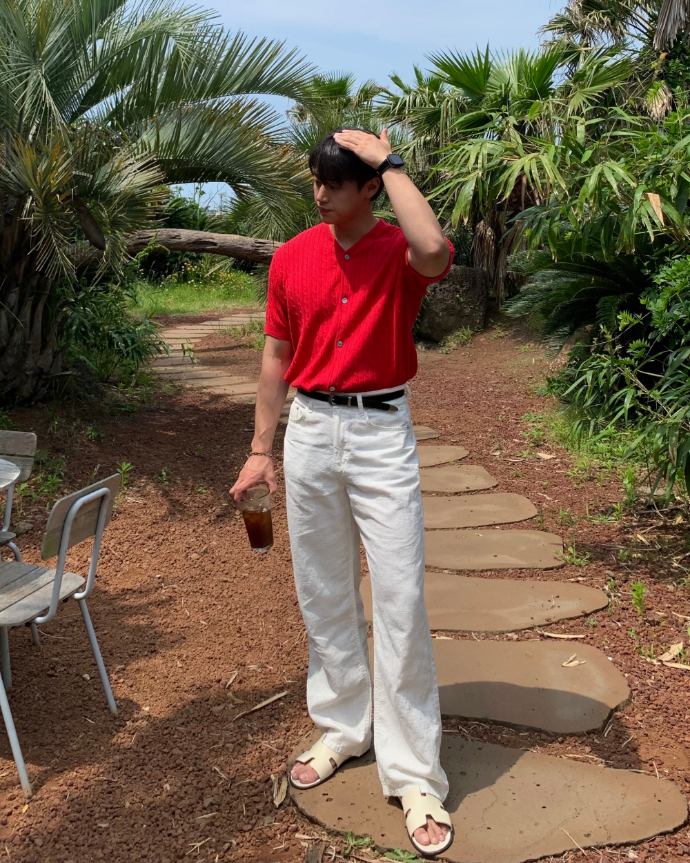 카디건 모델 착용 이미지-S1L41