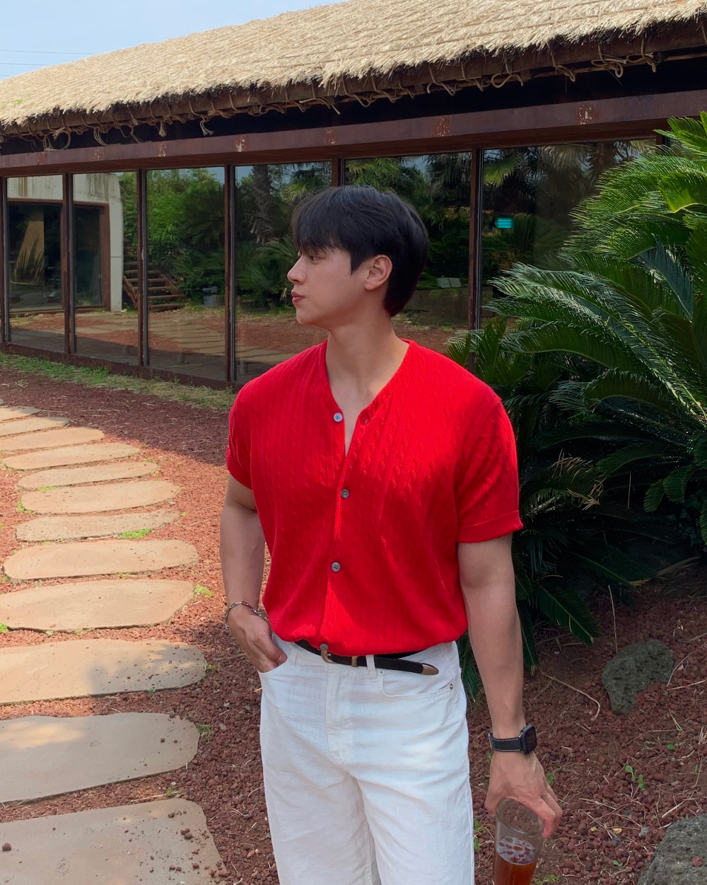 카디건 모델 착용 이미지-S1L57