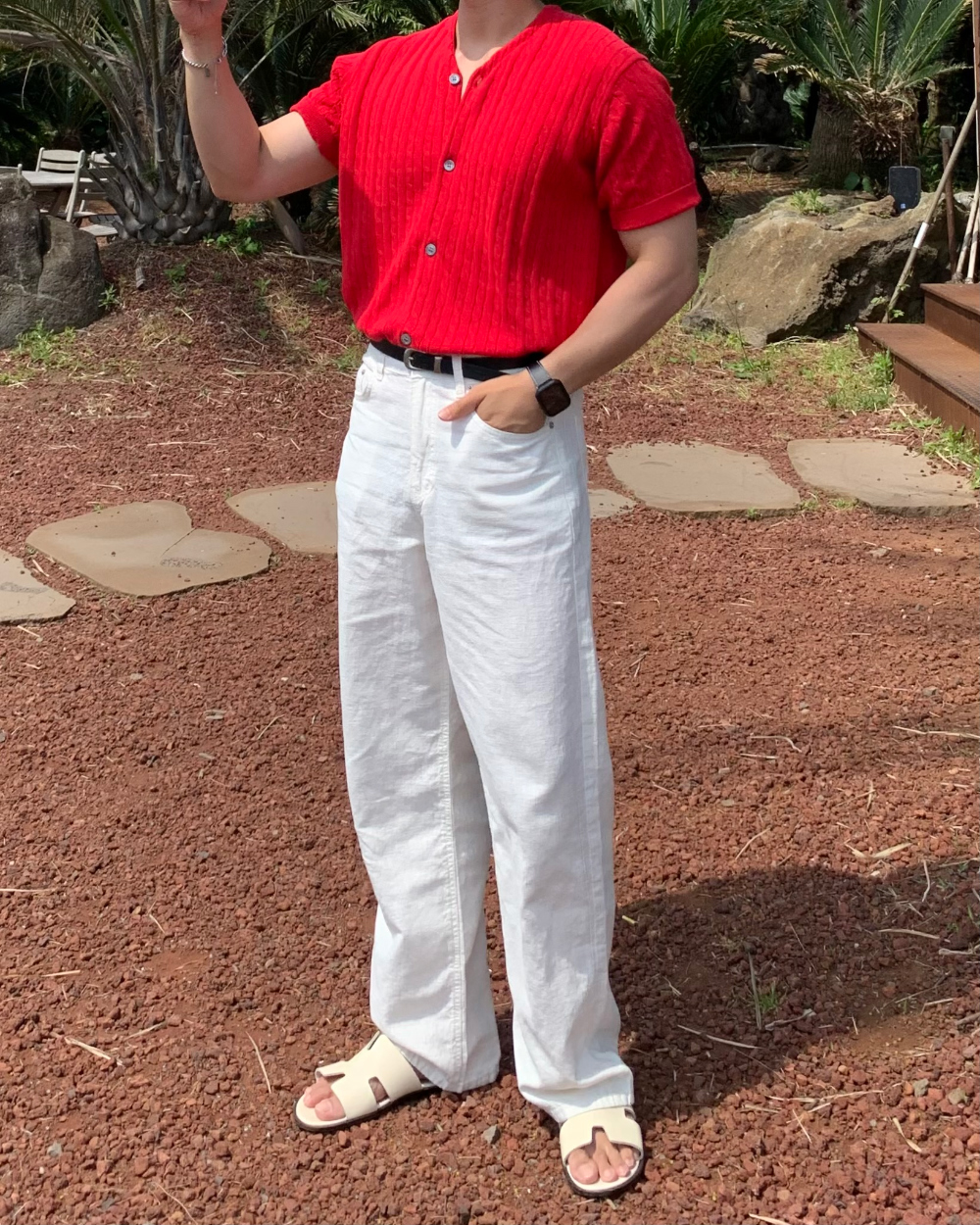 카디건 모델 착용 이미지-S1L68