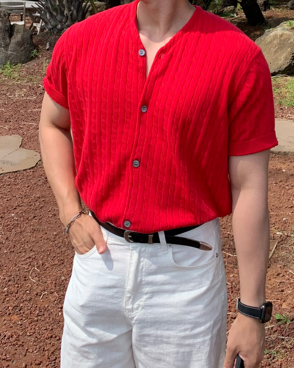 카디건 모델 착용 이미지-S1L46