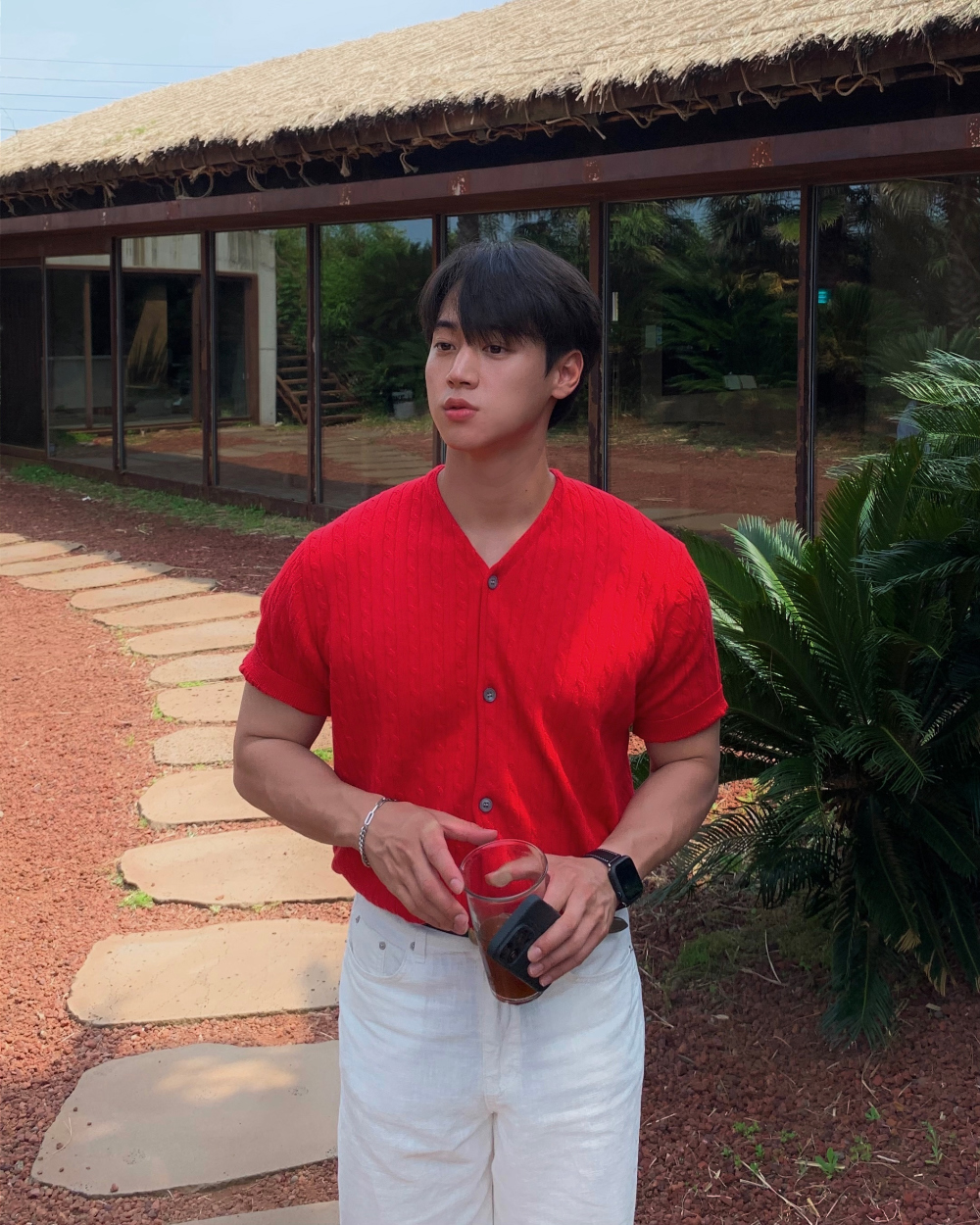 카디건 모델 착용 이미지-S1L58