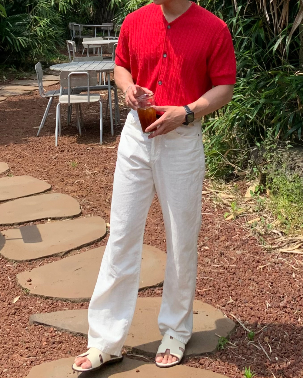 카디건 모델 착용 이미지-S1L44