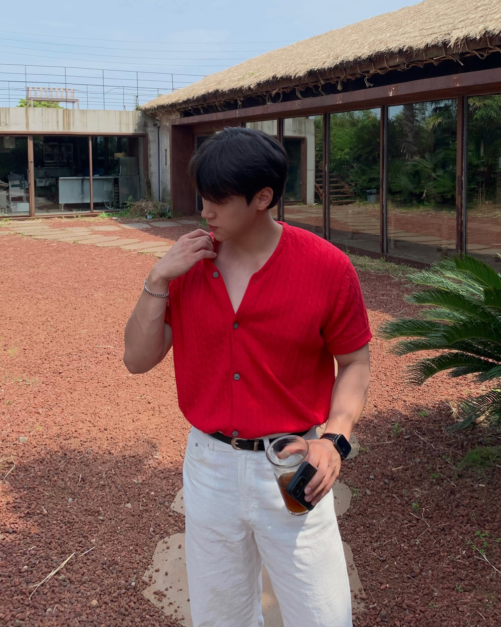 카디건 모델 착용 이미지-S1L61