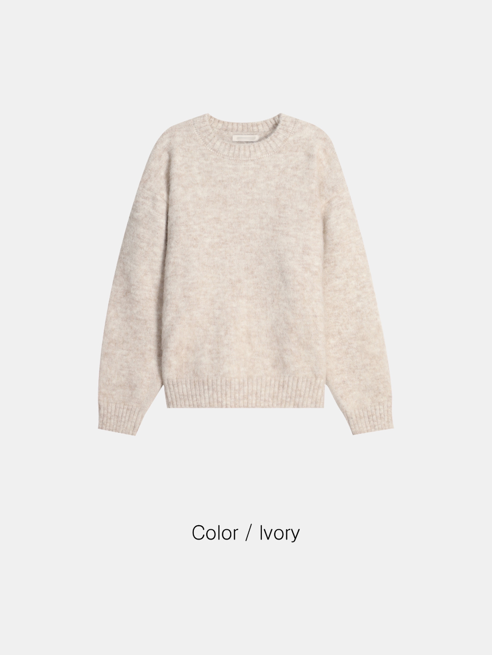 긴팔 티셔츠 크림 색상 이미지-S1L22