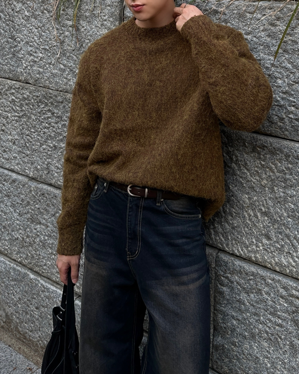 긴팔 티셔츠 모델 착용 이미지-S1L52